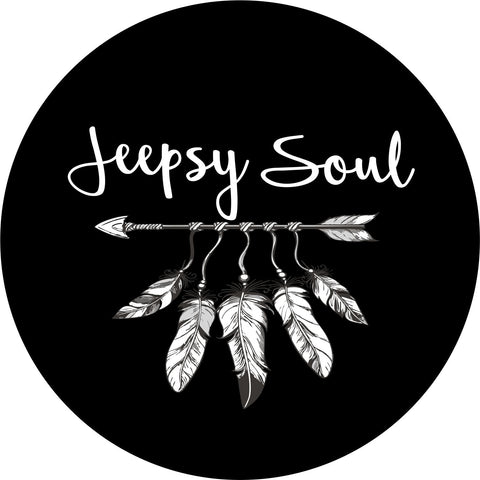 Jeepsy Soul Boho Feather + Arrow Spare Tire Cover for Jeep