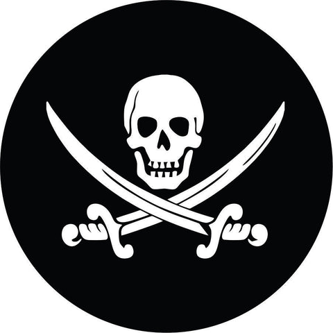 Jolly Roger Pirate Skull and Swords Spare Tire Cover