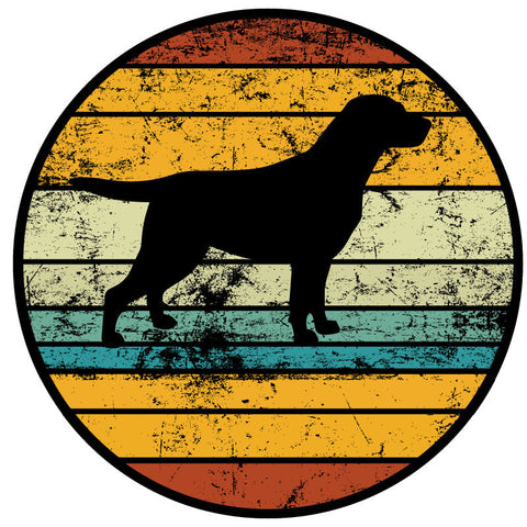 Vintage Labrador Retriever Spare Tire Cover for Jeep, RV, Camper, & More