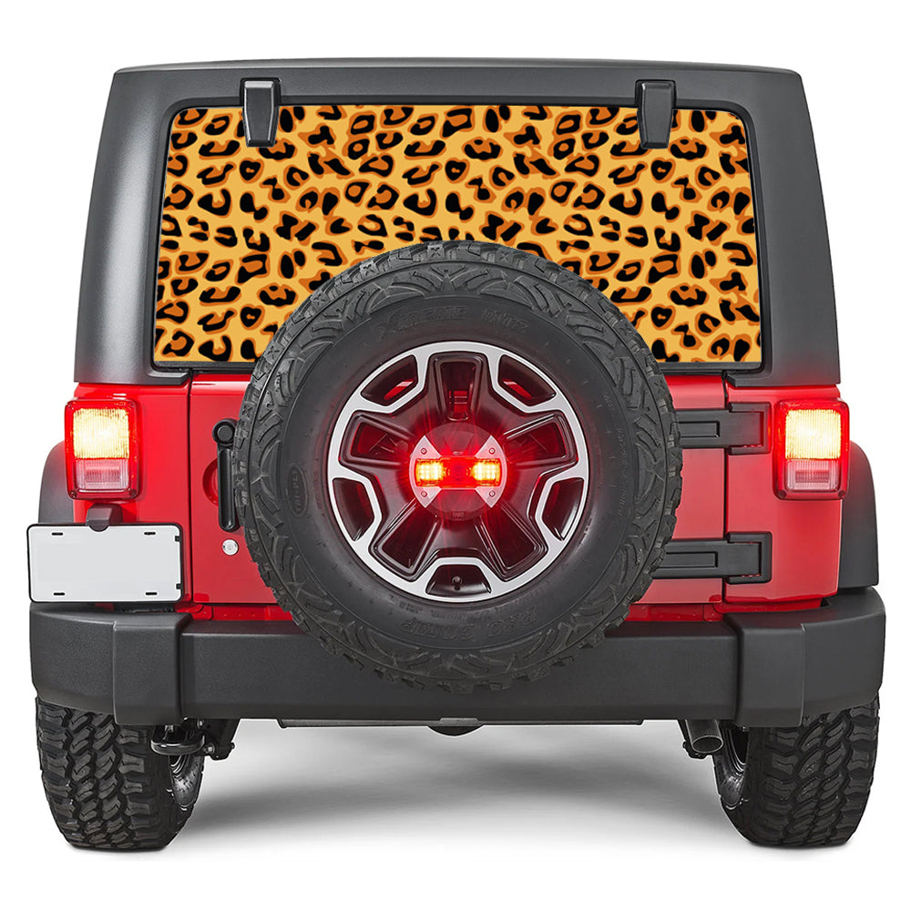 Leopard print online car window decals