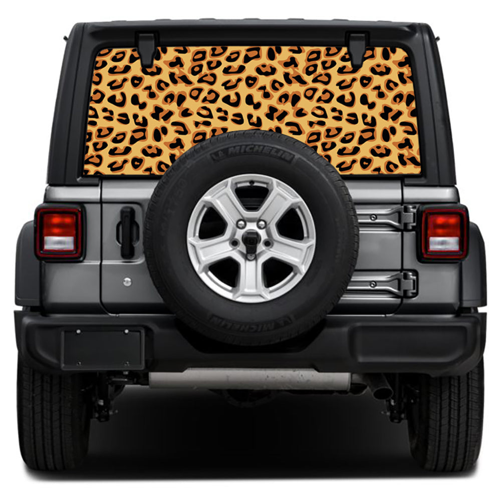 Leopard Print Rear Window Decal