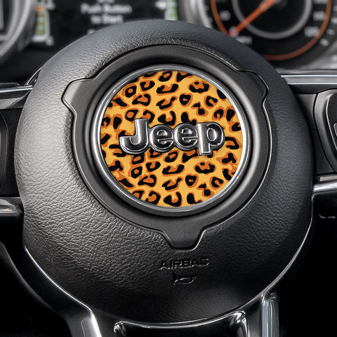 Leopard Print Steering Wheel Decal