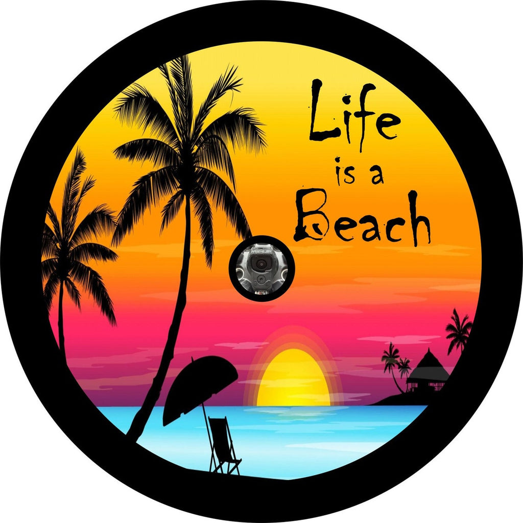 Life is a Beach Sunset Scene