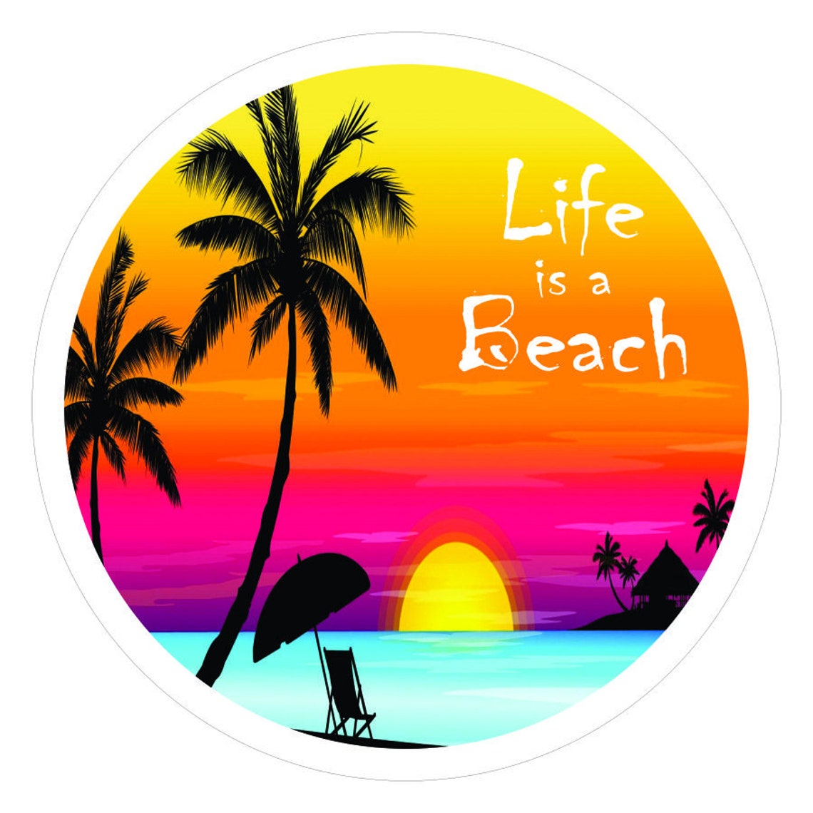 sun beach clipart