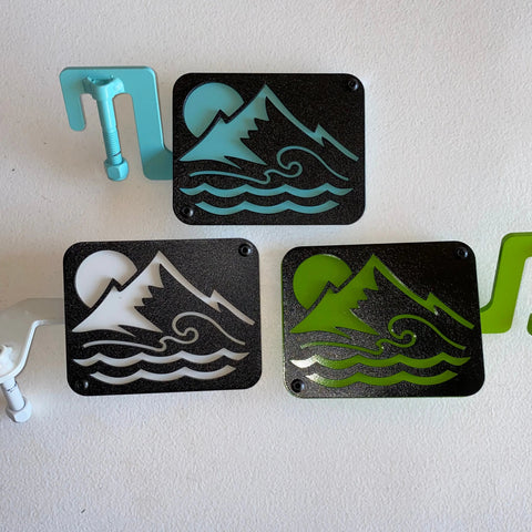 Mountain and Waves Two Layer Foot Pegs