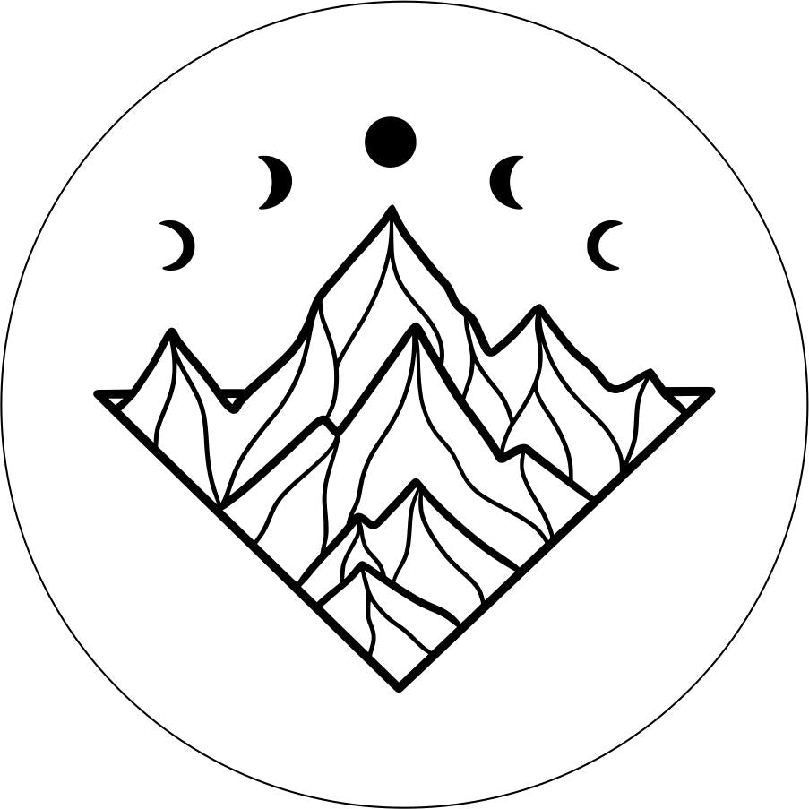 Mountains with Moon Phases