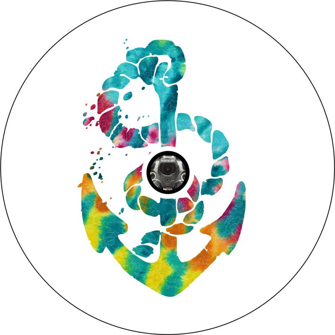 Multicolor Tie Dye Nautical Boat Anchor