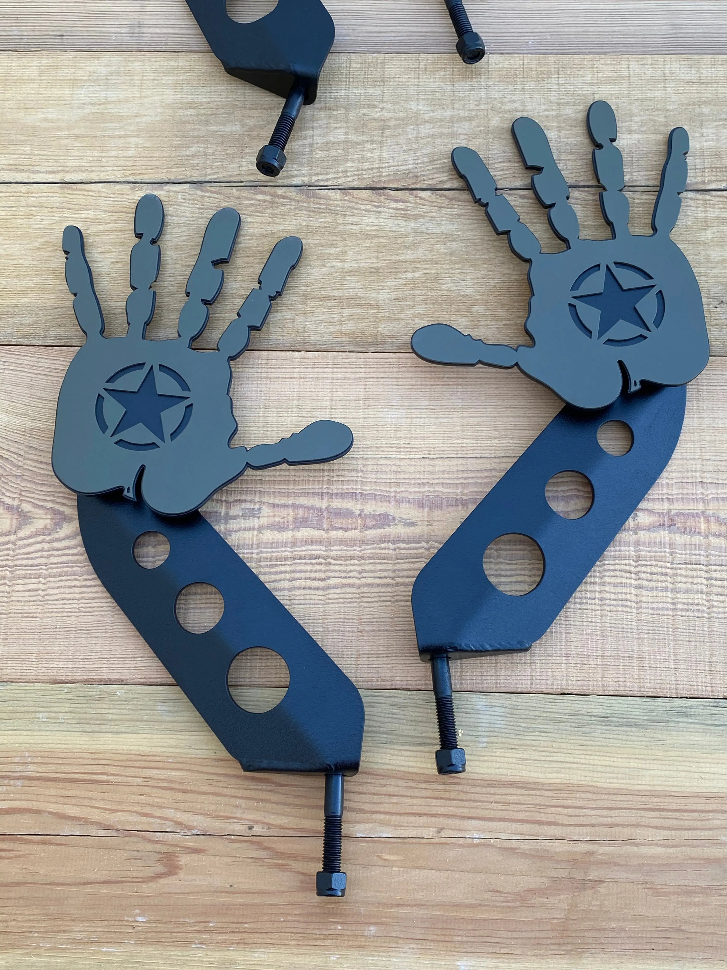 Oscar Mike Army star Wave Mirror Brackets for Wrangler & Gladiator PPE Offroad