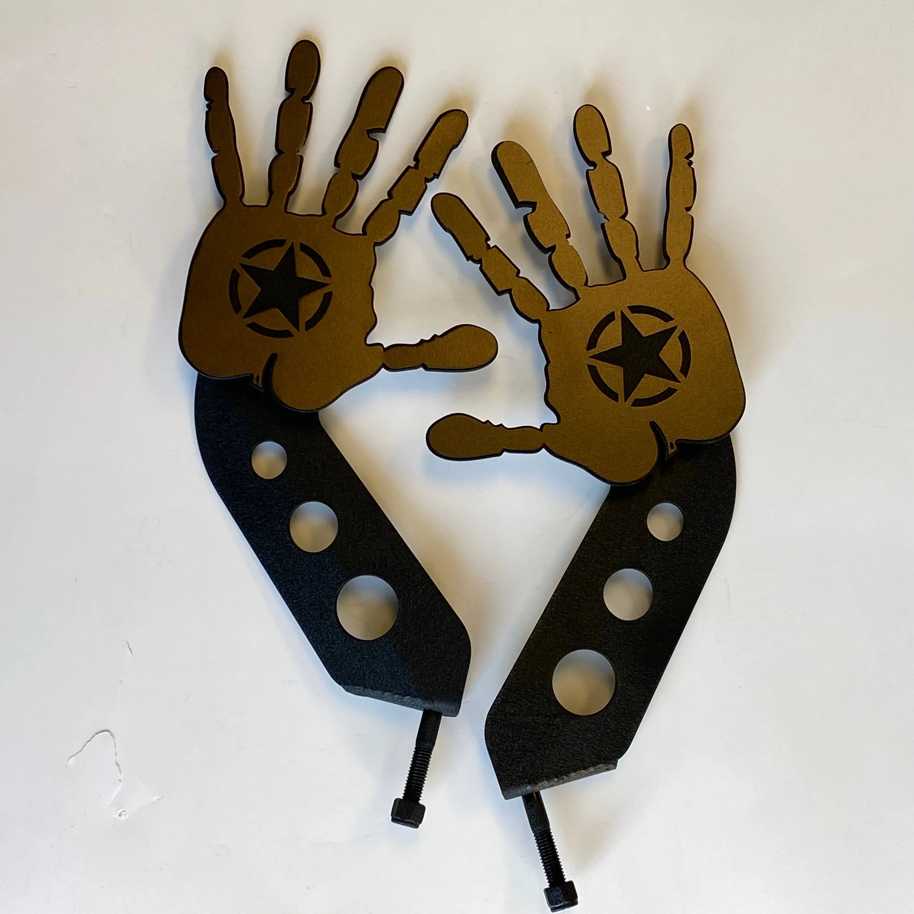 Oscar Mike Army star Wave Mirror Brackets for Wrangler & Gladiator PPE Offroad