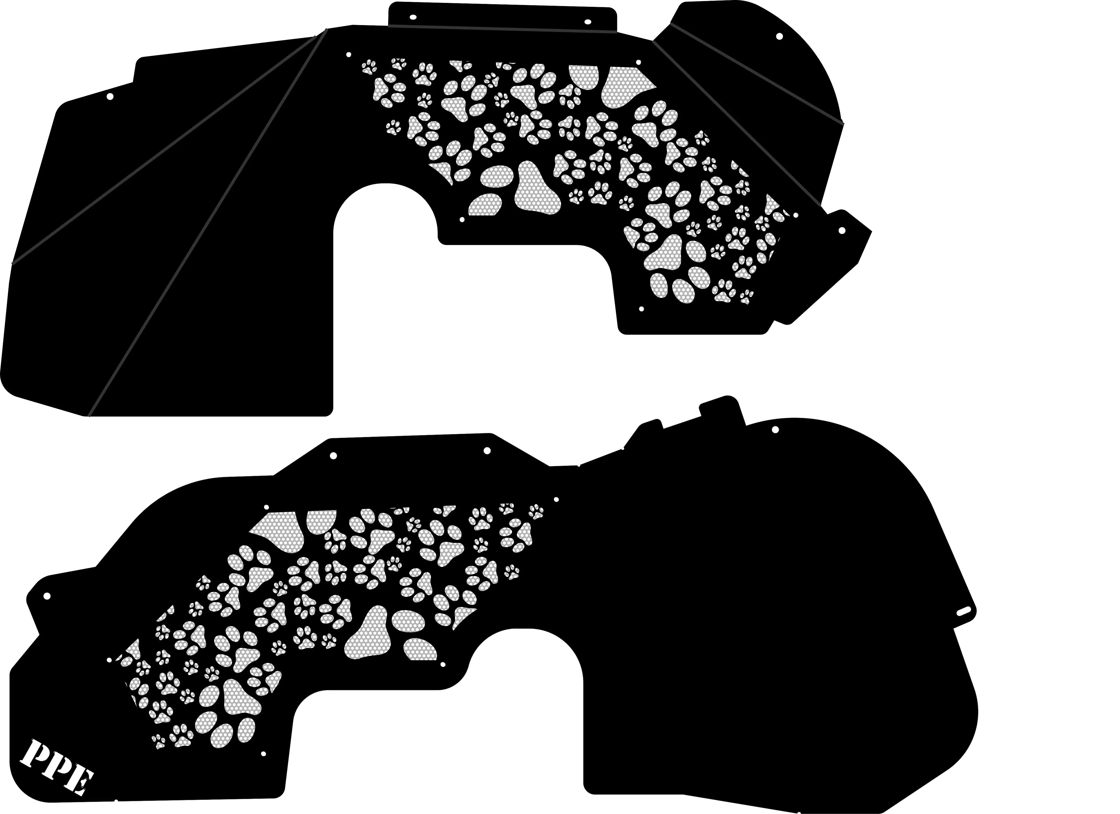 Paw Prints Front Inner Fenders PPE Offroad