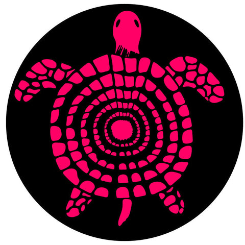 Sea Turtle - Pink Spare Tire Cover