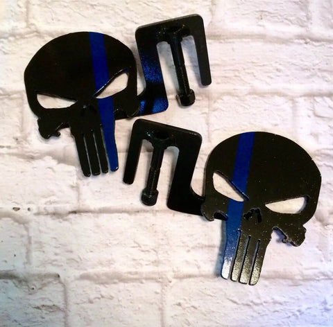 Punisher- Thin Blue/Red Line Foot Pegs