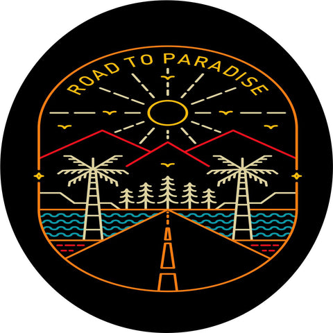 Road to Paradise Patchwork Unique Spare Tire Cover