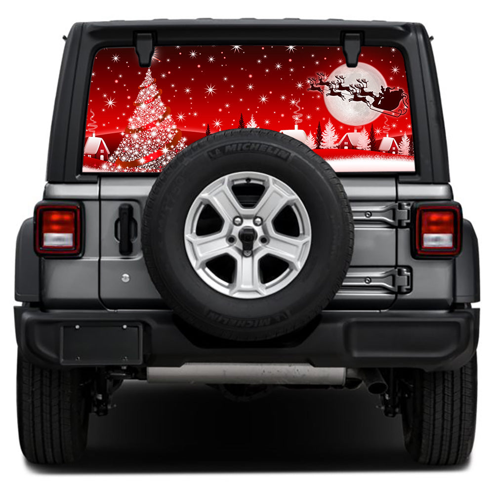 Santa and the Moon Rear Window Decal – Under The Sun Inserts