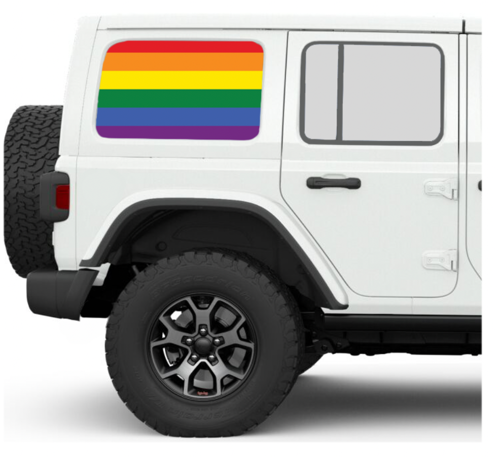 Show Your Pride Side Windows Printed Vinyl Decal
