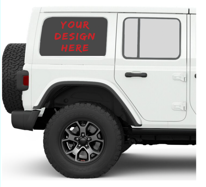 Custom Design Jeep Wrangler Side Windows Printed Vinyl Decal