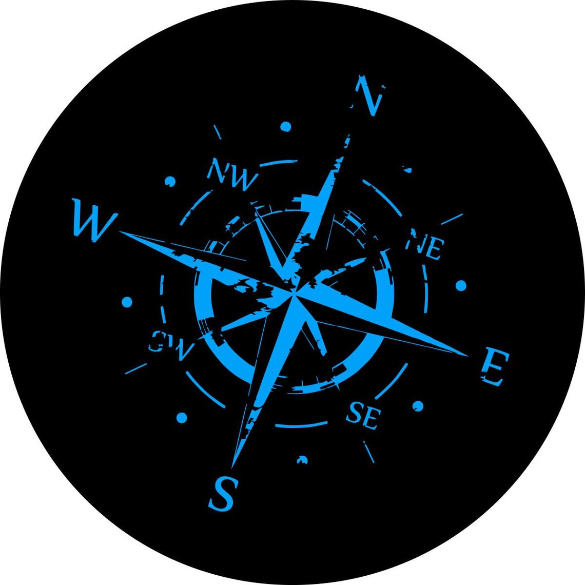 Simple Distressed Compass Design