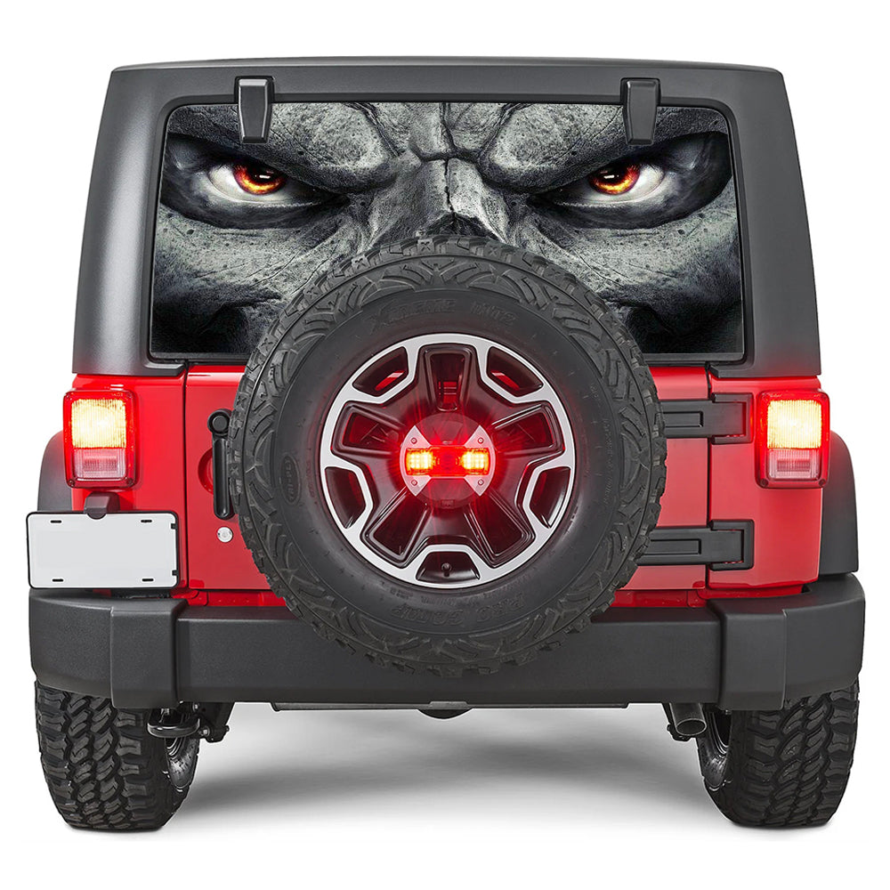 Skull Face Rear Window Decal