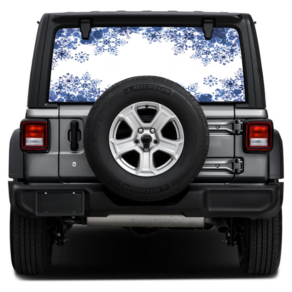 Snowflakes Rear Window Decal