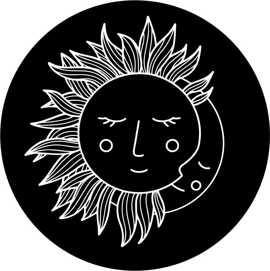 The sun and the moon making a deal with the sky spare tire design