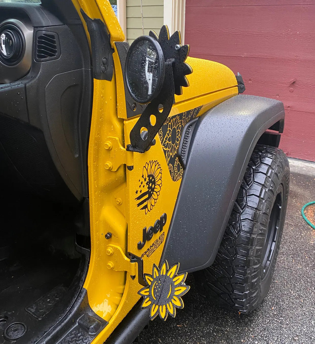 Sunflower hinge mount side mirrors for Wrangler & Gladiator PPE Offroad