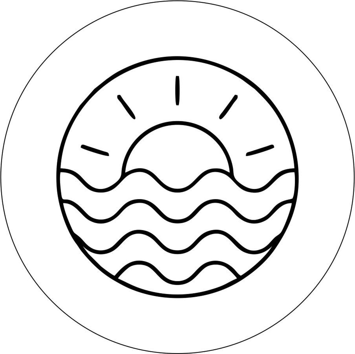 Simple Sunset - Current Ocean Ripples