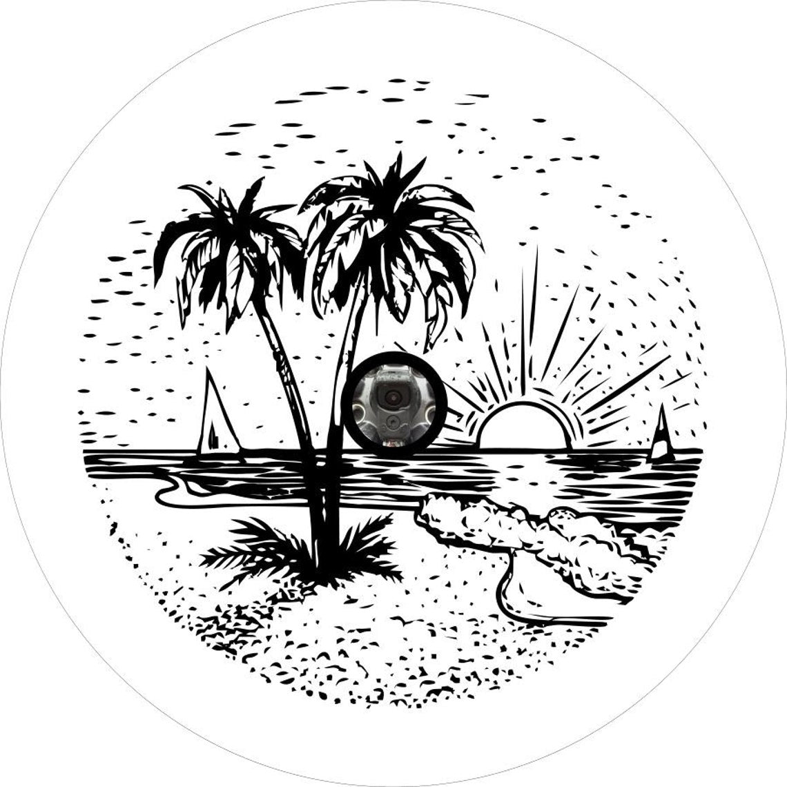 Sunset on the Beach Scene (Any Color)