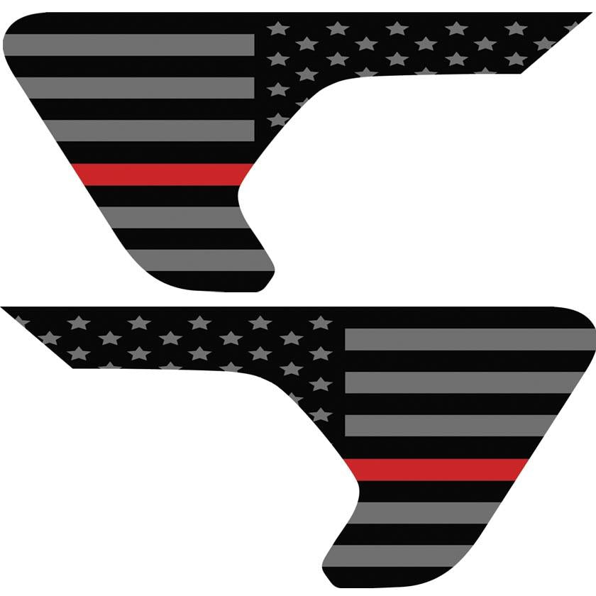 Thin Red Line American Flag Inserts & Vent Decals Bundle