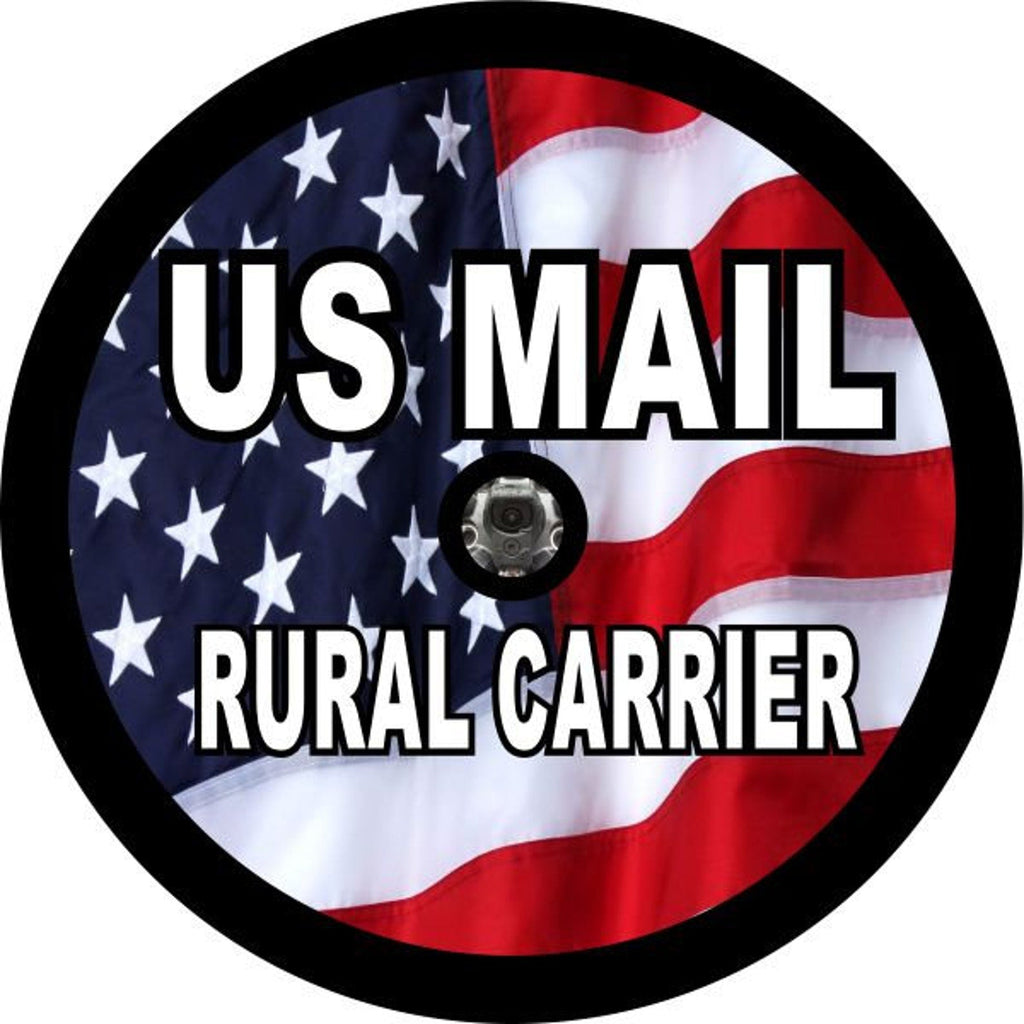 US Mail Rural Carrier on American Flag Spare Tire Cover Design for Your ...
