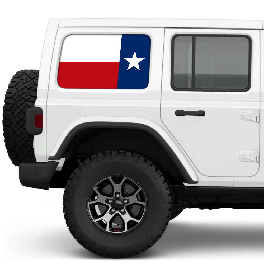 Texas State Flag Side Windows Printed Vinyl Decal