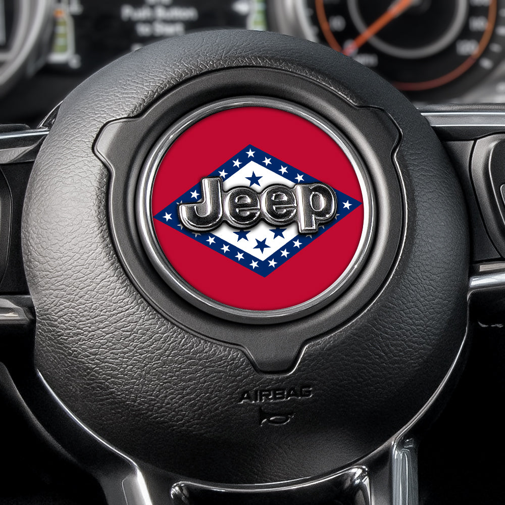 Arkansas State Flag Steering Wheel Decal