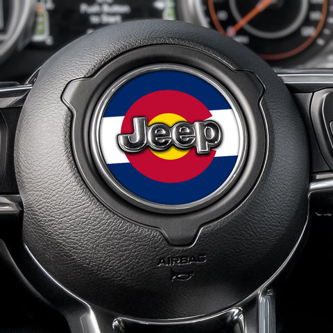 Colorado State Flag Steering Wheel Decal