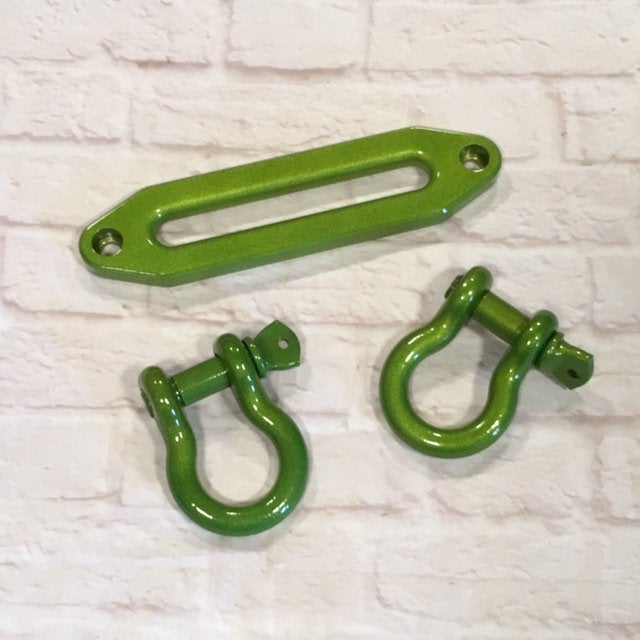 Powder Coated 3/4" D-ring Bow Shackles. Set of 2
