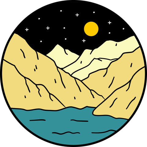 Mountain Lakeside Under The Night Sky - Custom Spare Tire Cover for Jeep, RV, Camper, Bronco, & More