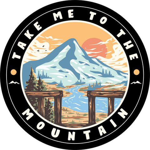 Take me to the Mountain River Landscape - Custom Spare Tire Cover